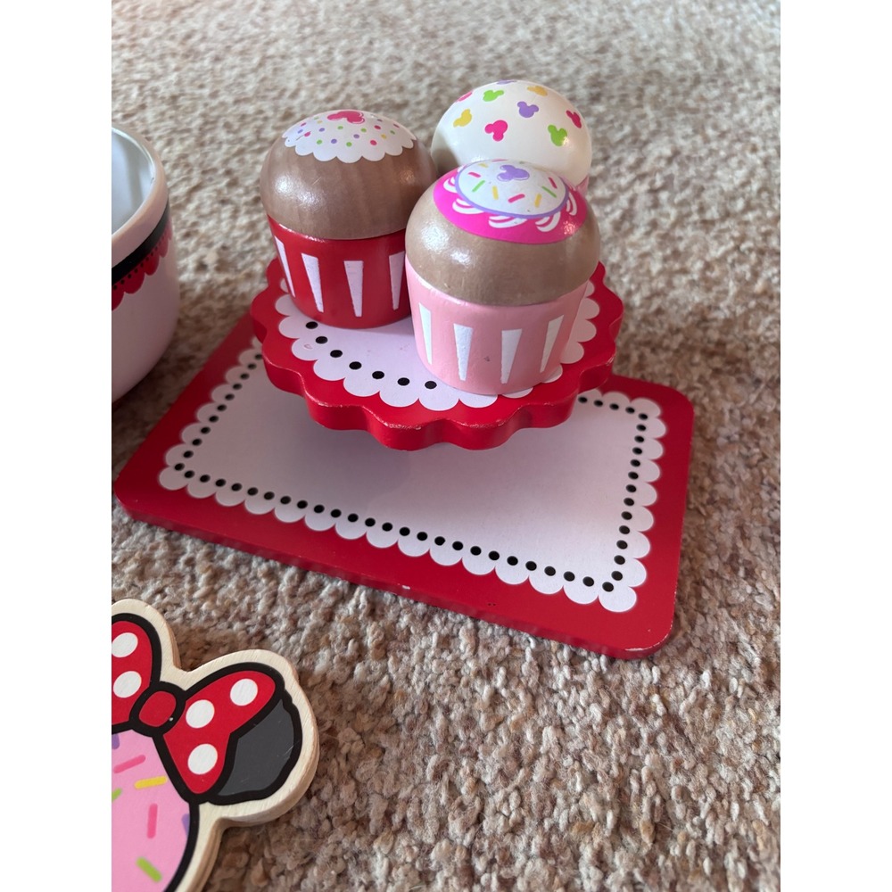 Disney Wooden Toys Minnie Mouse Baking Play Set- complete - Picture 3 of 5